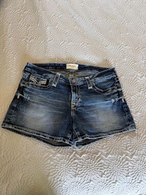 Big Star Medium-Dark Blue Washed Denim Shorts
